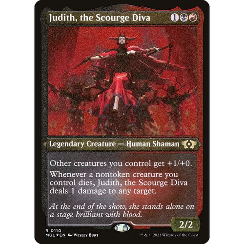 万智牌 灾祸歌伶裘蒂丝 Judith,the Scourge Diva MUL中/英蚀刻闪