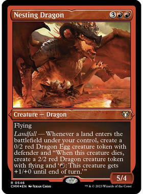 【北境卡牌】万智牌 筑巢巨龙 Nesting Dragon 英文蚀刻闪 CMM 金