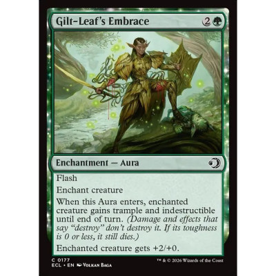 万智牌 ECL 金叶之拥 Gilt-Leaf's Embrace 英文平/闪卡 铁