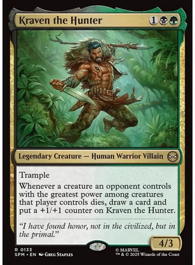 万智牌 猎人克莱文 Kraven the Hunter SPM 英文平/闪卡 金