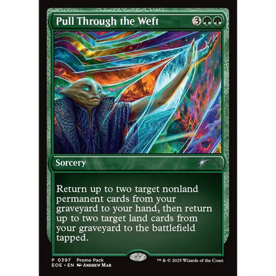 万智牌 抽离星丝 Pull Through the Weft EOE 英文特卡平/闪卡 银