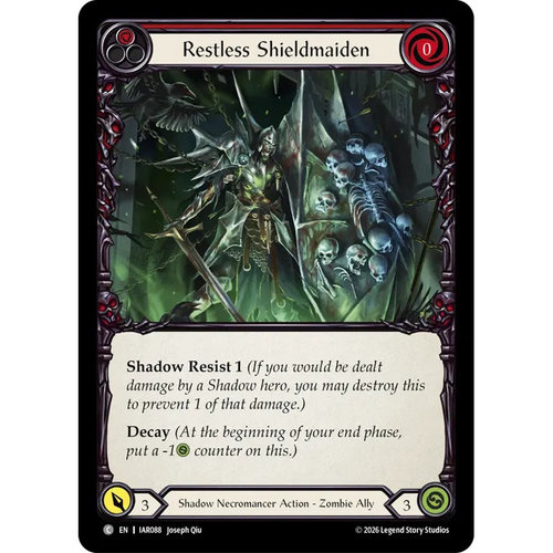 赤魂战纪 FAB Restless Shieldmaiden IAR 红色 英文平/闪卡 C
