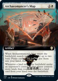 Archaeomancer 古语术士地图 金 C21 英文扩画平卡 Map 万智牌