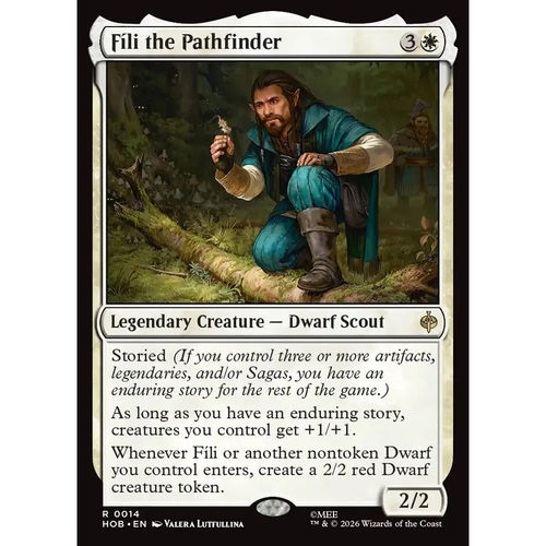 万智牌 善于寻路的菲力 Fili the Pathfinder HOB 英文平/闪卡 金