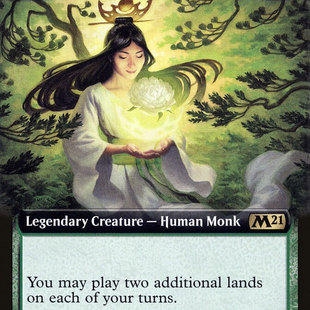 【北境卡牌】万智牌 云游者梓纱 Azusa M21 英文扩画平卡 金