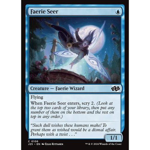【北境卡牌】万智牌 仙灵预言师 Faerie Seer J25 英文平卡 铁
