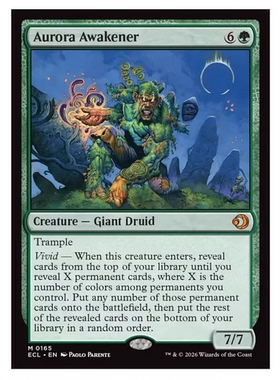 万智牌 ECL 洛温 极光醒眠师 Aurora Awakener 英文平卡日印