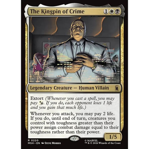 万智牌 犯罪大王金并 The Kingpin of Crime MSH 英文平/闪卡 金