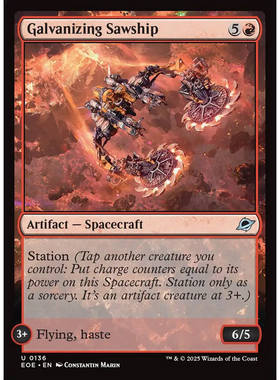 【北境卡牌】万智牌 激电旋锯舰 Galvanizing Sawship EOE 英文银