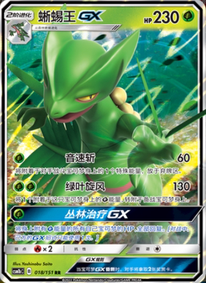 【北境卡牌】PTCG正版宝可梦简中一弹 CSM1b蜥蜴王GX RR闪 018-封面