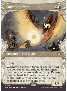 万智牌 济世天鹅 Salvation Swan BLB 英文异画平/闪卡 金