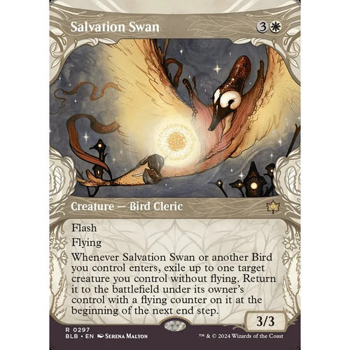 万智牌 济世天鹅 Salvation Swan BLB 英文异画平/闪卡 金