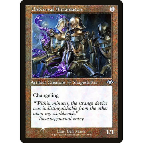 万智牌 全形机械兽 Universal Automaton MH2 英文蚀刻闪 银