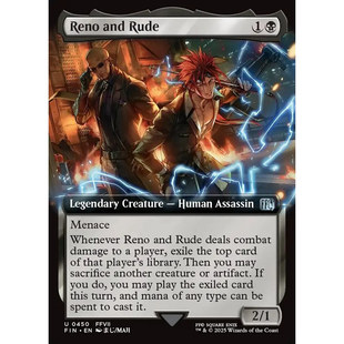 万智牌 雷诺与路德 Reno and Rude FIN 英文扩画平/闪卡 银