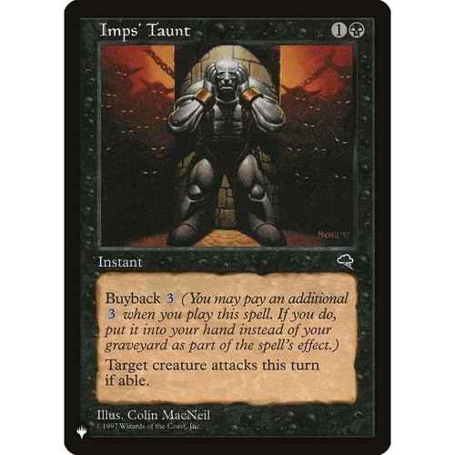 【北境卡牌】万智牌 小恶魔的辱骂 Imps' Taunt LIST 英文平卡 铁