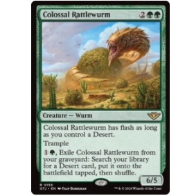 万智牌光雷驿镖客OTJ 庞巨响尾亚龙 Colossal Rattlewurm英文日印