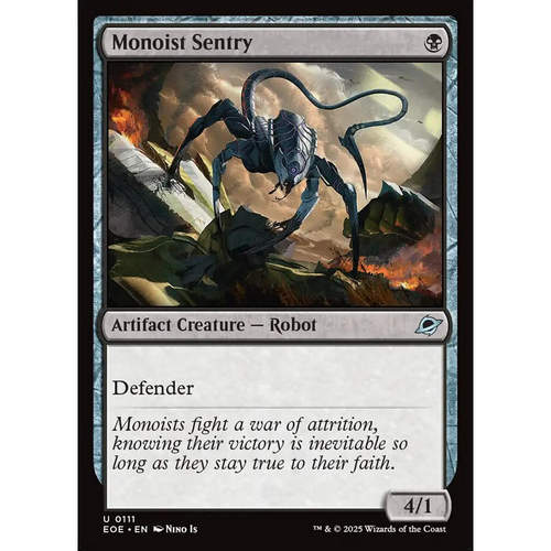 【北境卡牌】万智牌 奇相教哨卫械 Monoist Sentry EOE 英文 银