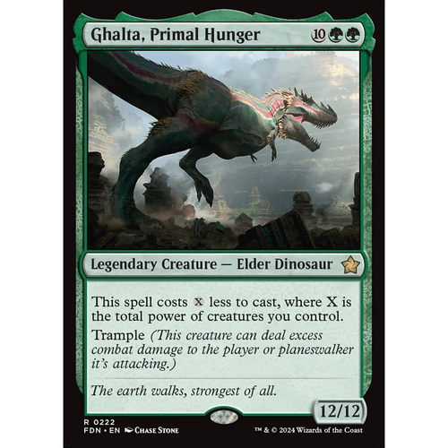 万智牌 始饥戈厄塔 Ghalta, Primal Hunger FDN 英文平/闪卡 金