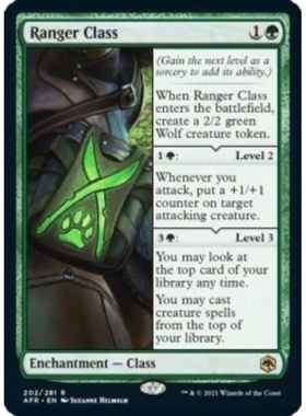 万智牌 被遗忘国度战记 AFR金绿色 职业：游侠 Ranger Class 英文