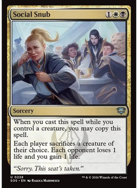 【北境卡牌】万智牌 社交排挤 Social Snub SOS 英文平/闪卡 银