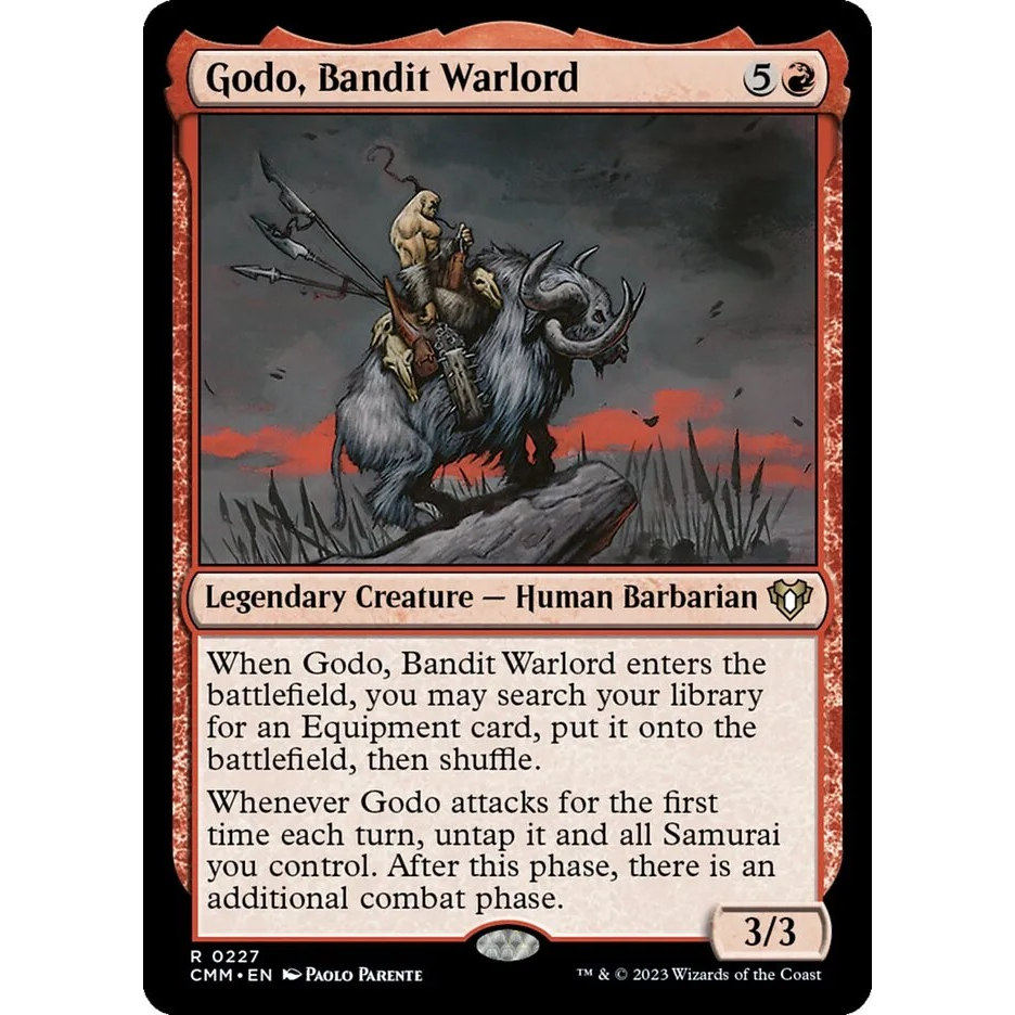 万智牌 山贼王伍堂 Godo, Bandit Warlord CMM 英文平卡 金