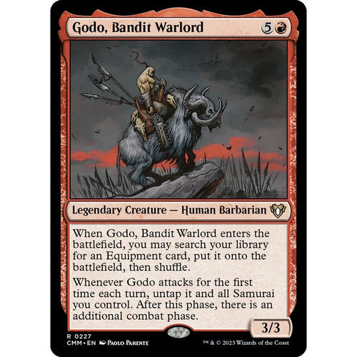 万智牌 山贼王伍堂 Godo, Bandit Warlord CMM 英文平卡 金