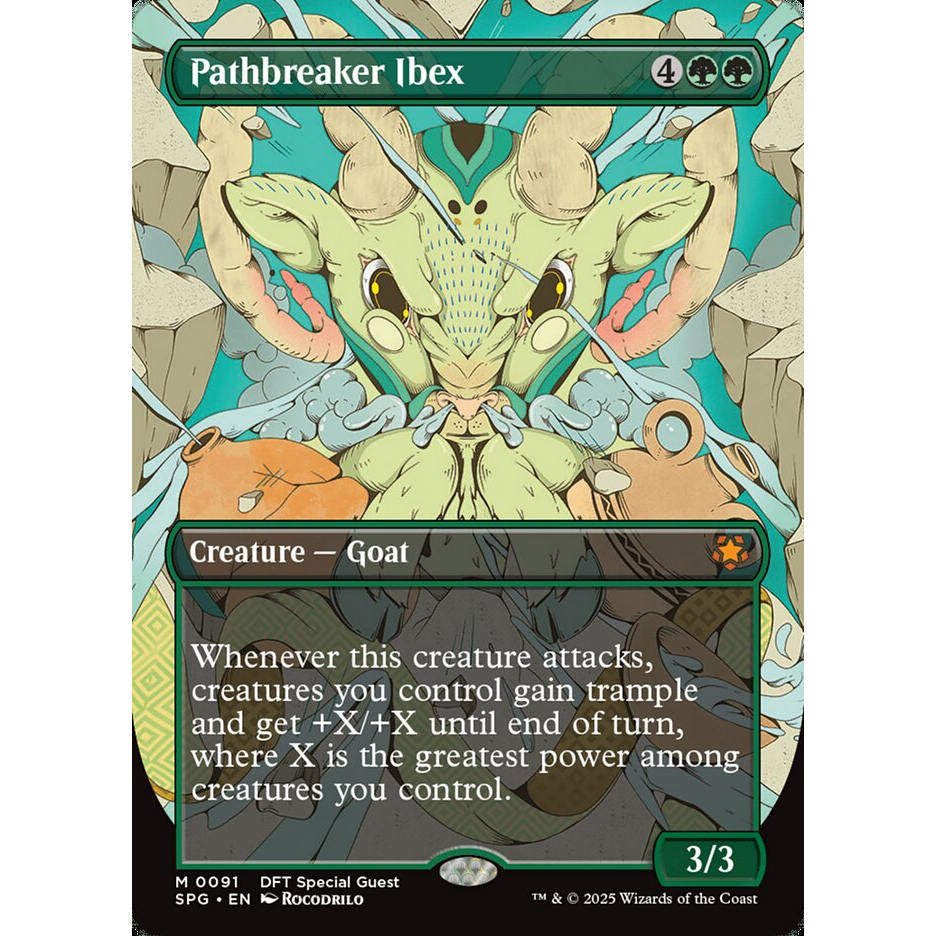 万智牌 辟路原羊 Pathbreaker Ibex SPG 英文异画平卡 秘稀