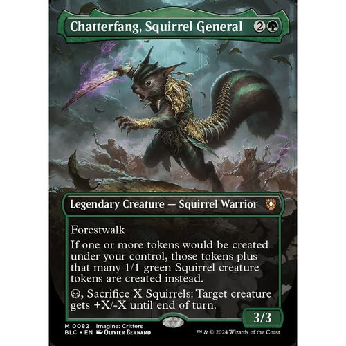 万智牌 松鼠将军聒牙 Chatterfang,Squirrel General BLC英文异画