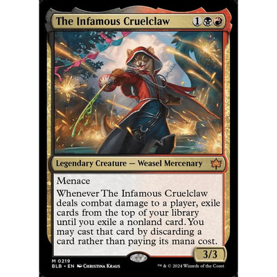 万智牌 恶名昭彰的虐爪 The Infamous Cruelclaw BLB 英文平/闪卡