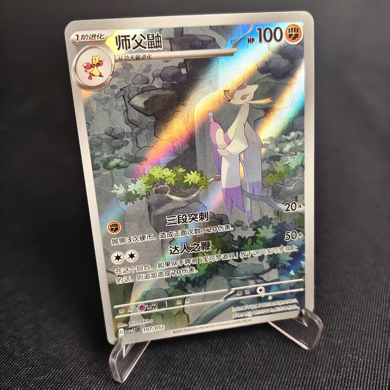 PTCG卡牌简中师傅鼬AR闪