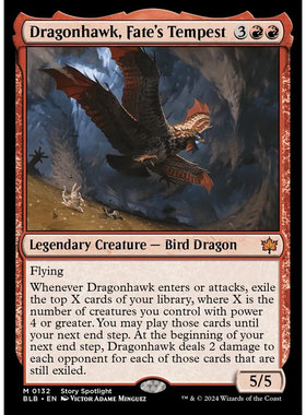 万智牌 命运风暴龙头鹰 Dragonhawk,Fate's Tempest BLB英文平/闪