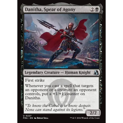万智牌 苦痛之矛达妮莎 Danitha, Spear of Agony FRA 英文平/闪