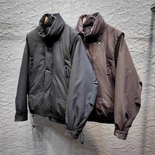 冬季 潮牌男潮流可拆卸马甲真两件套羽绒服外套白鸭绒温暖实穿 爆款