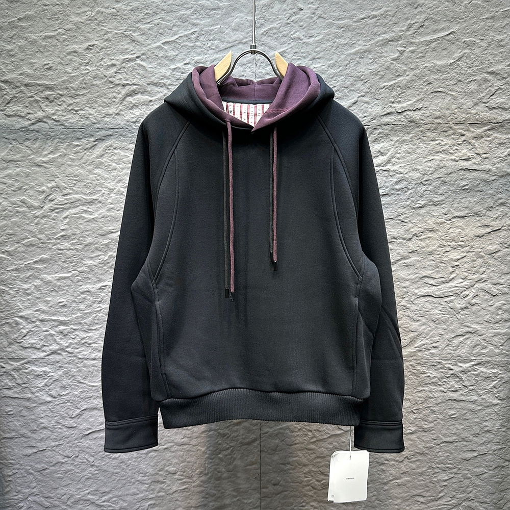 抗起球加绒加厚连帽撞色男女卫衣