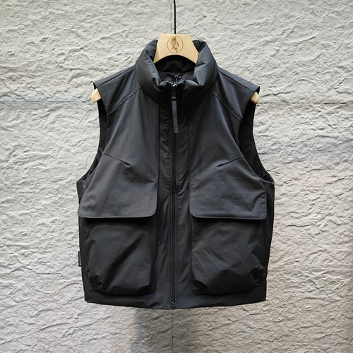 美式潮牌工装90白鸭绒羽绒马甲