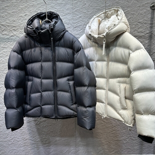 加厚极寒303克90白鸭绒防风保暖泡芙高级连帽羽绒服轻盈高充绒量