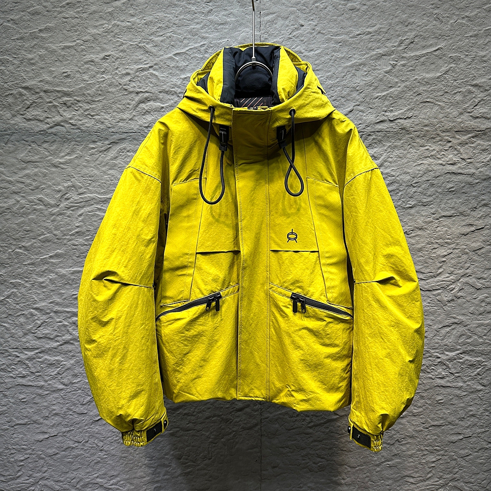 易麦正品25年冬季新品男士连帽保暖宽松潮流羽绒服外套90白鸭绒