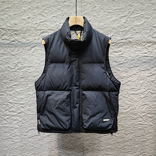 马夹 拉链无袖 90%白鸭绒马甲2025秋冬新款 立领百搭宽松大口袋工装