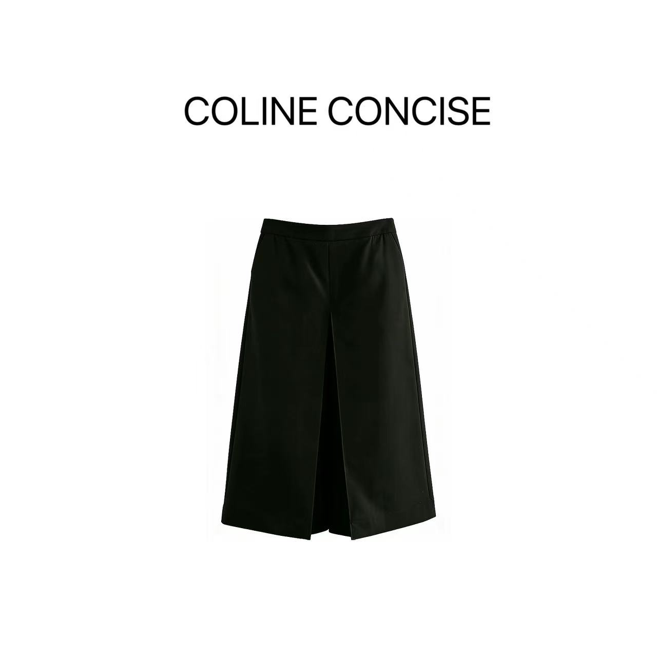 COLINE CONCISE 阔腿八分裙裤小众设计款25FW