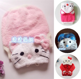 清清编织Kitty猫咪马甲绒绒线卡通背心diy视频材料包棒针手工毛衣