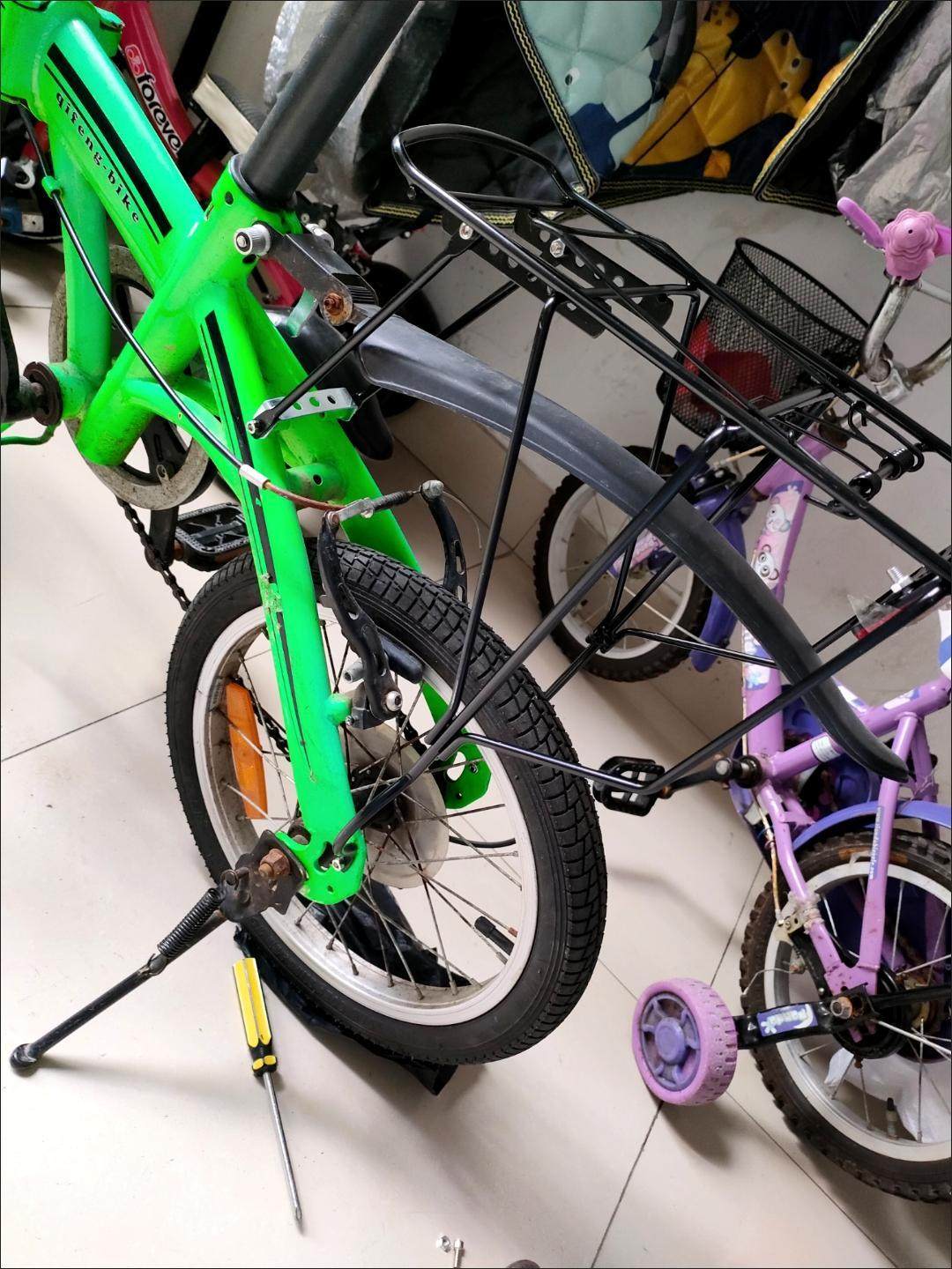 山地自行车折叠车大行后座架尾架后衣架永久实心钢14-26寸通用货