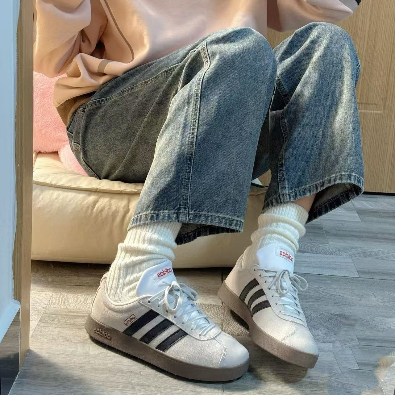 阿迪达斯正品男女低帮德训鞋板鞋