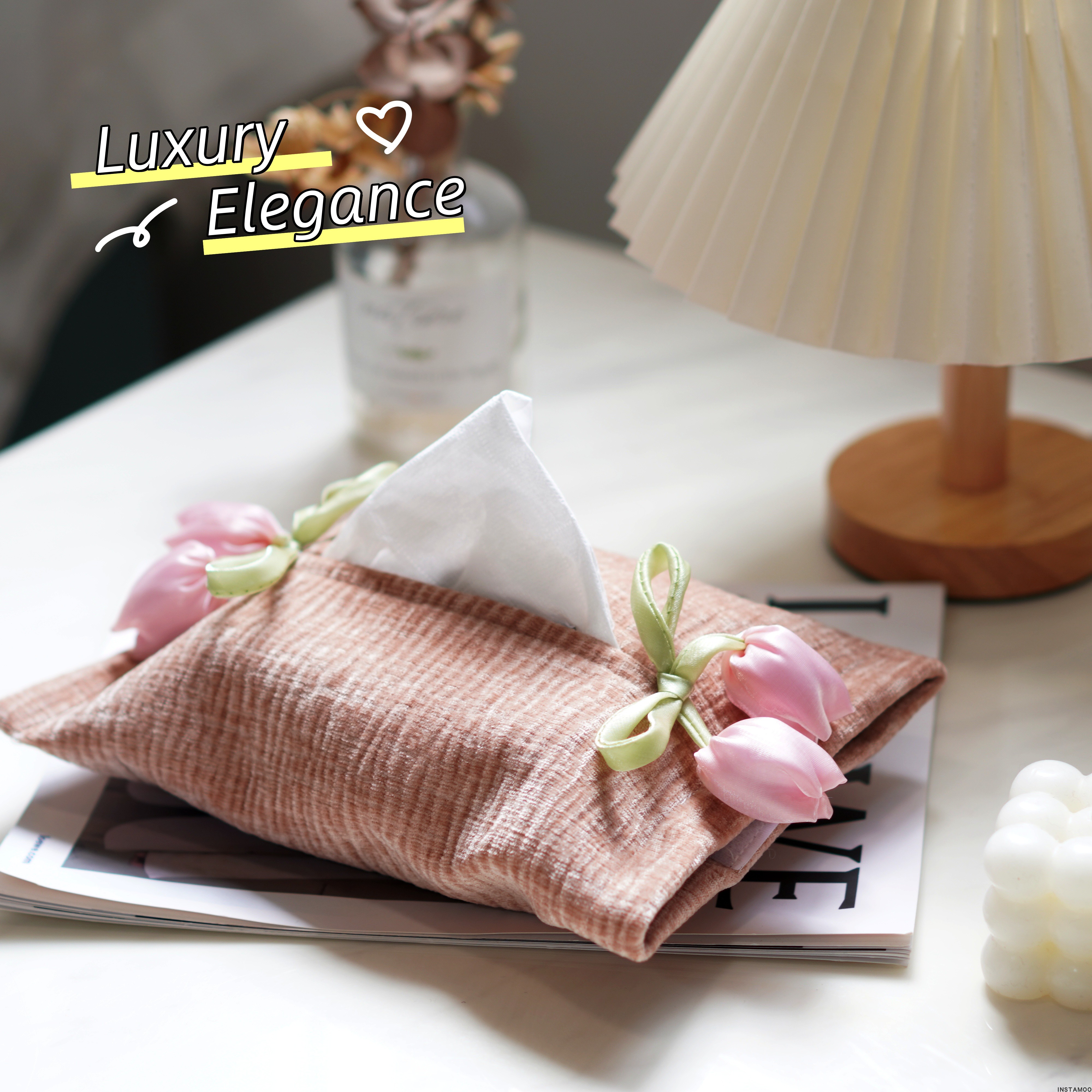 ins风纯色轻奢纸巾袋纸巾套盒