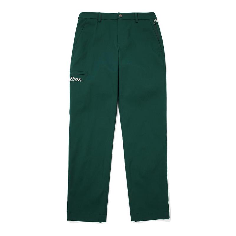 代购MALBON GOLF男士运动裤透气耐用抗皱舒适贴合深绿色尼龙96