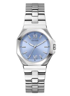 代购GUESS女士腕表计时夜光日期防水金属钢带蓝色不锈钢商务日常