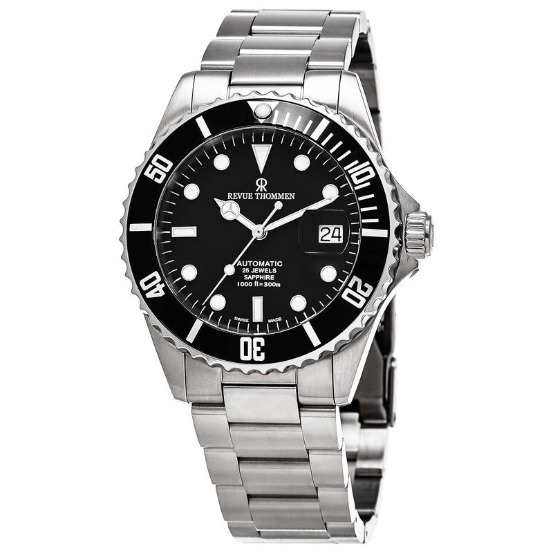 代购Revue Thommen梭曼男士手表日期显示潜水功能自动机械圆形表