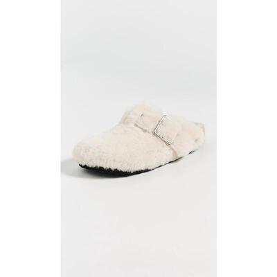 美国代购Birkenstock女士拖鞋保暖舒适平底圆头居家冬季日常