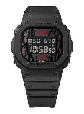 代购G-SHOCK男女腕表夜光闹钟计时日期黑色树脂防水矿物玻璃运动