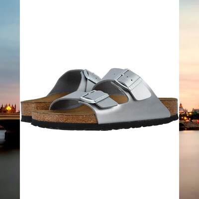 美国采购birkenstock boston全系列包头拖鞋亮银色复古经典勃肯鞋