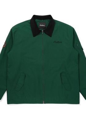 代购MALBON GOLF男士夹克保暖防风轻便耐磨绿色拉链开合双口袋
